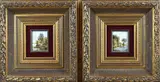 2x C.C. v & d Bosch, Hollands landschap, Olieverf op paneel
