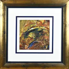 Lilian Luiten, Vrouw met hoed, Acryl op papier