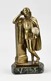 Man met schedel in hand (Hamlet) by man met schedel in hand Antiek beeld, Compositie metaal op marmeren sokkel, sold Apr 2026