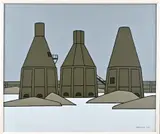 Klaas Bernink, Kalkovens Dedemsvaart, Acryl op linnen