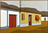 Klaas Bernink, Huis te Portugal, Acryl op linnen
