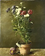 Sina Mesdag-van Houten, Terracotta bloempot, Terracotta bloempot met bloem