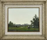 Frits Goosen, Hollands landschap, Olieverf op linnen