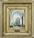 Johannes Bosboom, Kerk-interieur, Olieverf op paneel