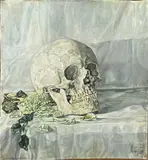 Stilleven met memento mori by Ida Elisabeth Siewertz van Reesema, Olieverf op linnen, sold Jan 2026
