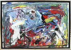Jan te Wierik, Abstract, Acryl op papier