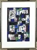 Eef de Weerd, Abstracte compositie, Gemengde techniek op papier