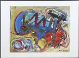 Groot werk van Jan te Wierik, Abstract, Acryl op papier