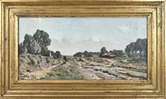 Wetering De Rooij, Landschap, Olieverf op linnen
