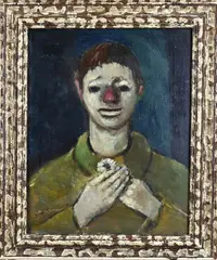 J. Vogtsmith, Clown, Olieverf op paneel