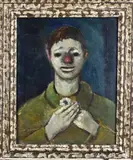 J. Vogtsmith, Clown, Olieverf op paneel