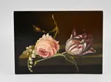 C. Cornelisz, Roos + tulp, Olieverf op paneel