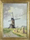 Frans Baaijens, Molen Usselo, Olieverf op linnen