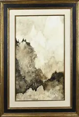 J.C. Windhorst, Berglandschap, Olieverf op paneel