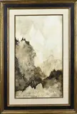J.C. Windhorst, Berglandschap, Olieverf op paneel