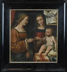 G. Schlierkamp, Religieus, Olieverf op linnen
