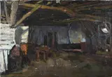 Anton Smeerdijk, Boeren deel, Olieverf op linnen
