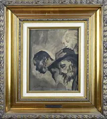 Han van Meegeren, Biddende mensen, Sepia op papier