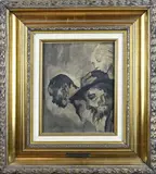 Han van Meegeren, Biddende mensen, Sepia op papier