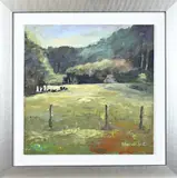 Heleen van Lynden, Landschap met koeien, Olieverf op paneel