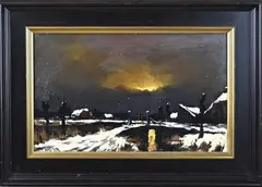 Toon Koster, Winter, Olieverf op linnen