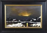 Toon Koster, Winter, Olieverf op linnen