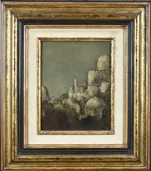 J.C. Windhorst, Oosterse stad, Olieverf op linnen