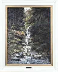 Pierre Jacobs, Waterval, Olieverf op linnen
