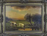 Jaap van Kregten, Landschap met knotwilgen, Olieverf op linnen
