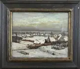 David Schulman, Wintergezicht, Olieverf op linnen