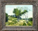 W. Welther, Berkenbomen, Olieverf op linnen