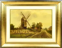 Jaap van Kregten, Stenderkast bij Usselo, Olieverf op linnen