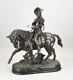 Groot bronzen beeld van een ruiter te paard, Ruiter te paard
