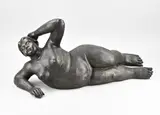 Liggende dame by liggende dame Groot bronzen beeld van een mollige, sold Jan 2026