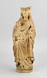 Madonna beeld, 40 cm., Antiek terracotta figuur, Madonna
