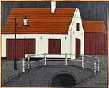 Klaas Bernink, Elburg, Acryl op linnen