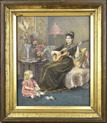 Edith Martineau, Playing, Aquarel op papier