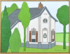 Klaas Bernink, Landhuis Oostrum, Groningen, Acryl op linnen