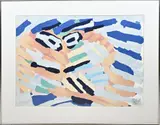 Karel Appel, Abstracte compositie, Lithografie op papier