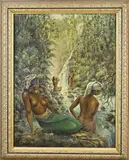 Setya, Indonesische dames, 1955, Olieverf op linnen