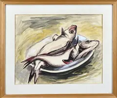 N. Bernink, Vissen, Gouache op papier