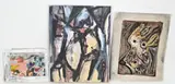 Drie werken van Jan te Wierik, Divers, Acryl op papier