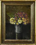 Lies Arntzenius, Bloemen, Olieverf op linnen