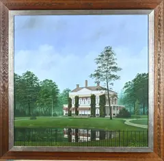 G. Wachtmeester, Villa Haren Groningen, Olieverf op board