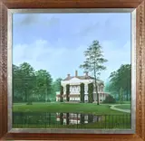 G. Wachtmeester, Villa Haren Groningen, Olieverf op board