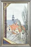 J. Visser, Jordaan Amsterdam, 1942, Olieverf op paneel