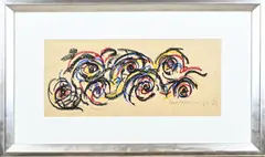 Theo Wolvecamp, Abstracte compositie, Pastel op papier