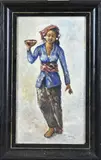 Andoka & Judoko?, Indonesische vrouw, Olieverf op paneel