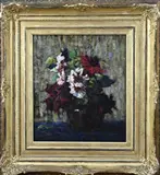 Leonora Johanna van Bijsterveld, Vaas met bloemen, Olieverf op linnen