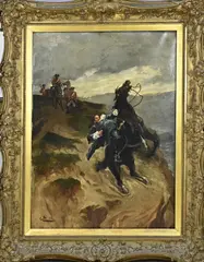 Gordon Browne, The end of the chase, Olieverf op linnen